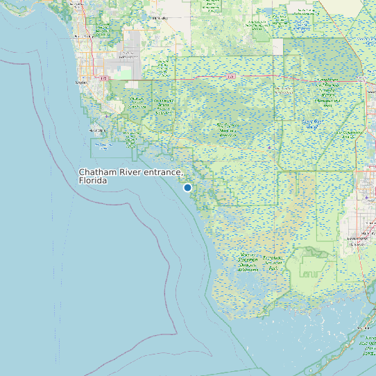 Chatham River entrance, Florida map