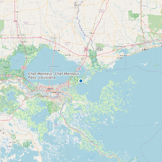 Chef Menteur, Chef Menteur Pass, Louisiana map