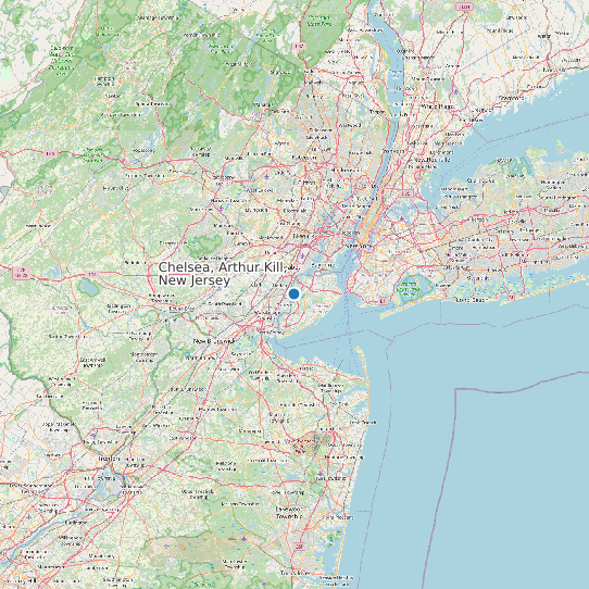 Map of Chelsea, Arthur Kill, New Jersey Tide Prediction Station