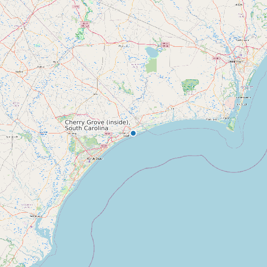 Cherry Grove (inside), South Carolina map