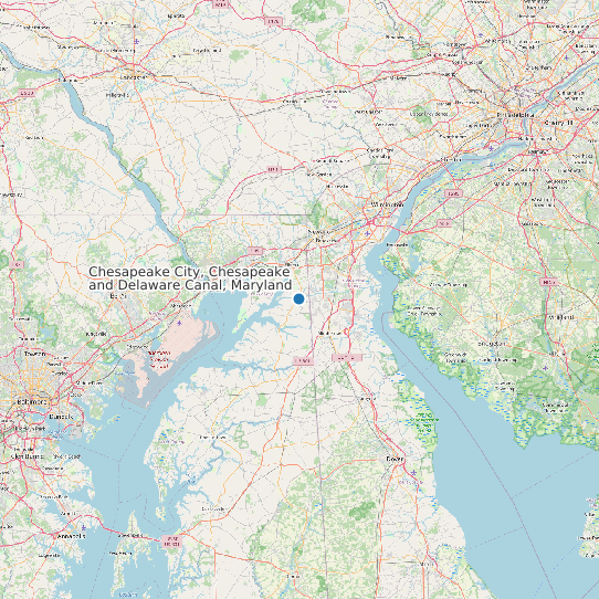 Chesapeake City, Chesapeake and Delaware Canal, Maryland map