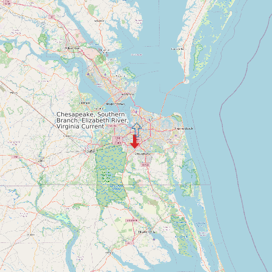 Chesapeake, Southern Branch, Elizabeth River, Virginia Current map