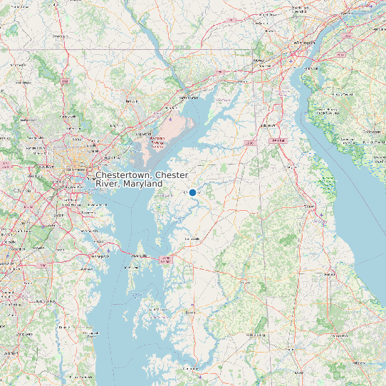 Chestertown, Chester River, Maryland map