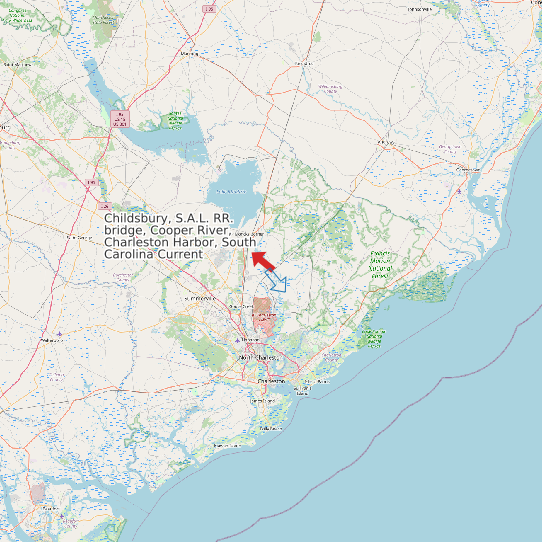 Childsbury, S.A.L. RR. bridge, Cooper River, Charleston Harbor, South Carolina Current map