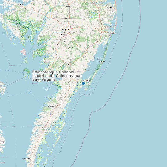Chincoteague Channel (south end), Chincoteague Bay, Virginia map