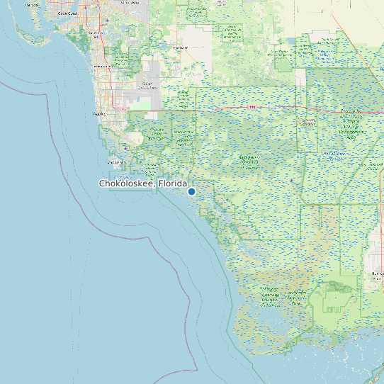 Map of Chokoloskee, Florida Tide Prediction Station