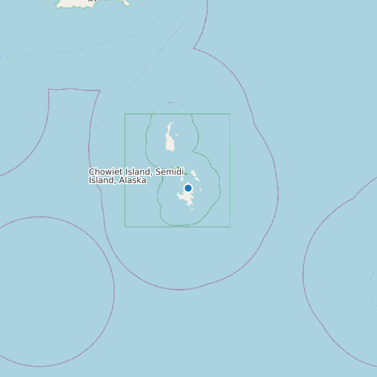 Chowiet Island, Semidi Island, Alaska map