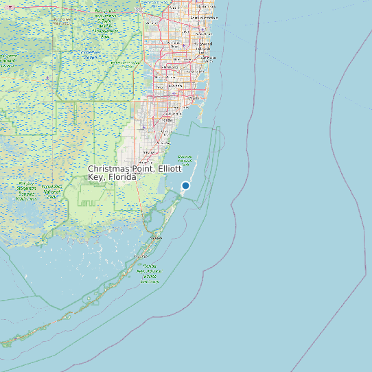 Christmas Point, Elliott Key, Florida map