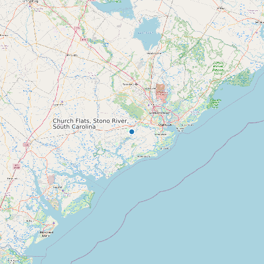Church Flats, Stono River, South Carolina map