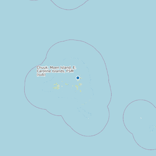 Chuuk, Moen Island, E. Caroline Islands, FSM (sub) map