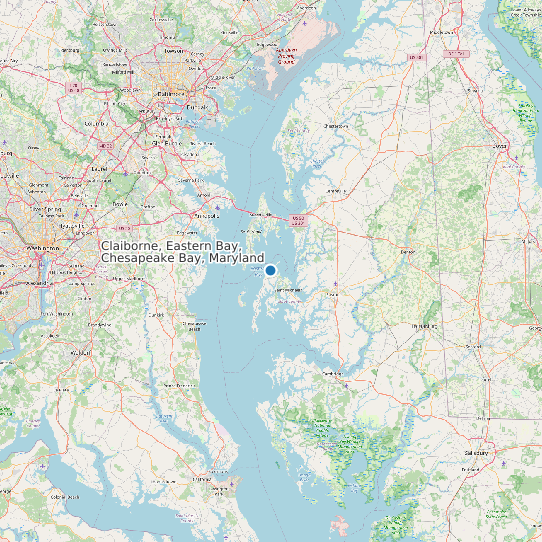 Claiborne, Eastern Bay, Chesapeake Bay, Maryland map