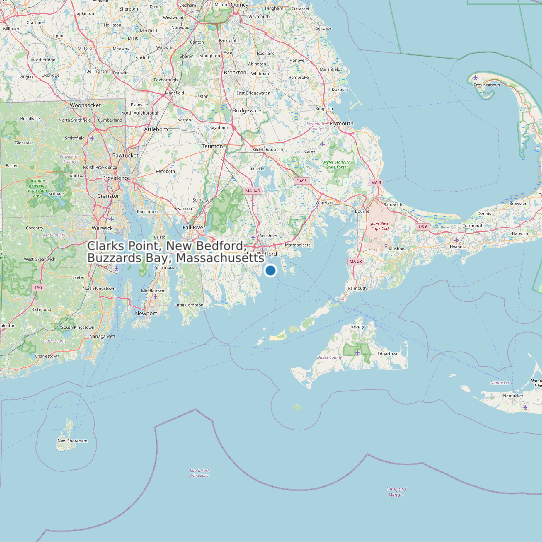 Clarks Point, New Bedford, Buzzards Bay, Massachusetts map