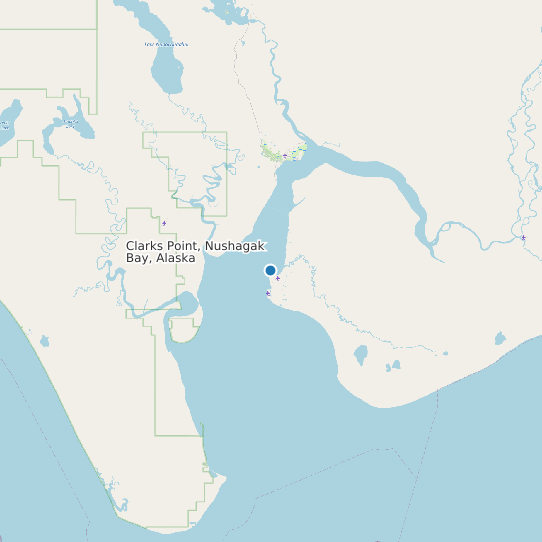 Map of Clarks Point, Nushagak Bay, Alaska Tide Prediction Station