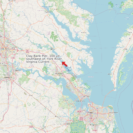 Clay Bank Pier, 100 yd southwest of, York River, Virginia Current map