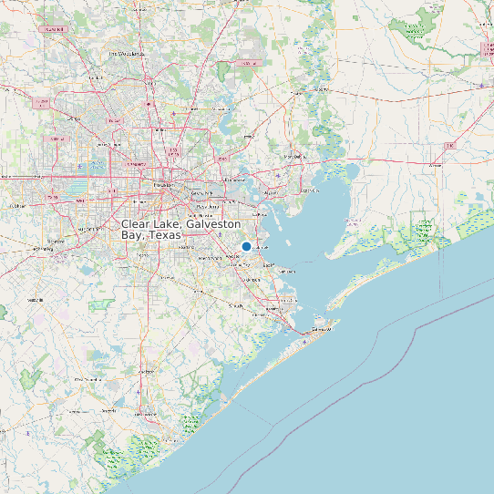 Clear Lake, Galveston Bay, Texas map