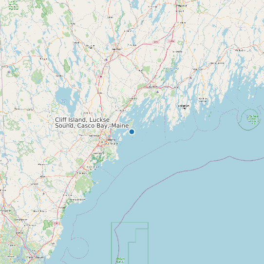 Cliff Island, Luckse Sound, Casco Bay, Maine map