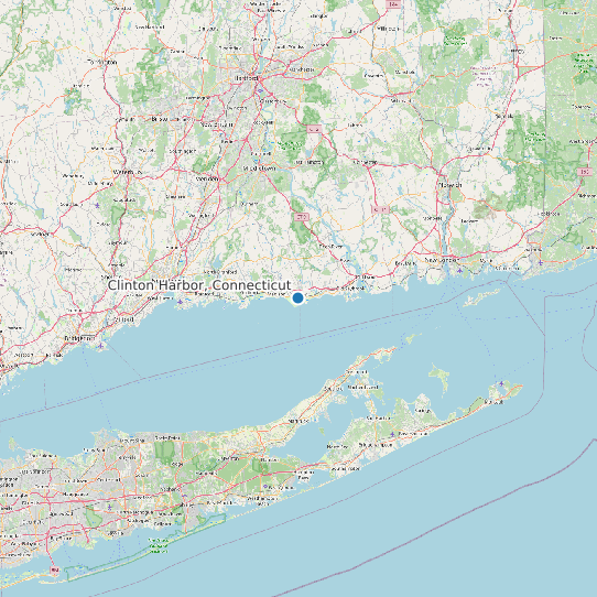 Map of Clinton Harbor, Connecticut Tide Prediction Station