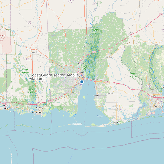 Coast Guard sector, Mobile, Alabama map