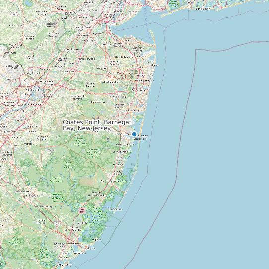 Coates Point, Barnegat Bay, New Jersey map