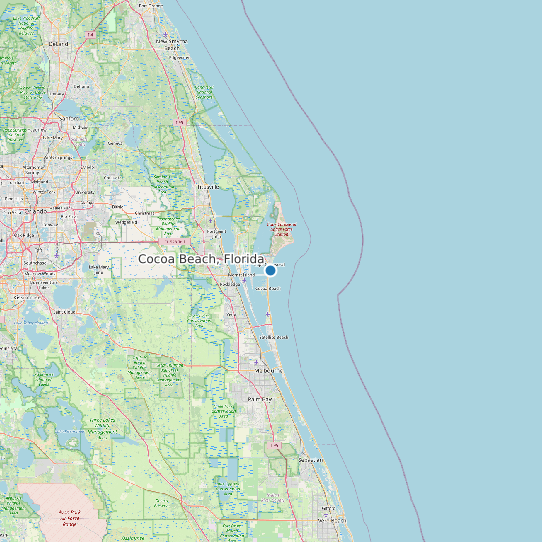 Cocoa Beach, Florida map