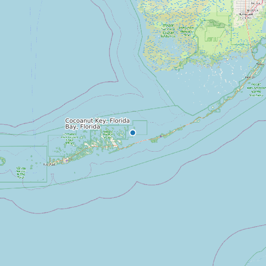 Map of Cocoanut Key, Florida Bay, Florida Tide Prediction Station