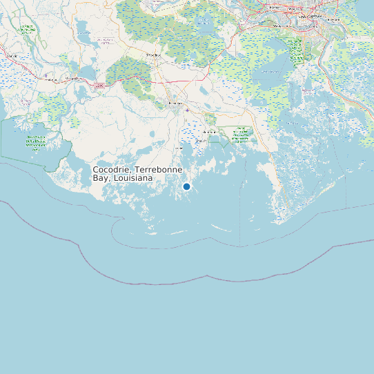 Cocodrie, Terrebonne Bay, Louisiana map