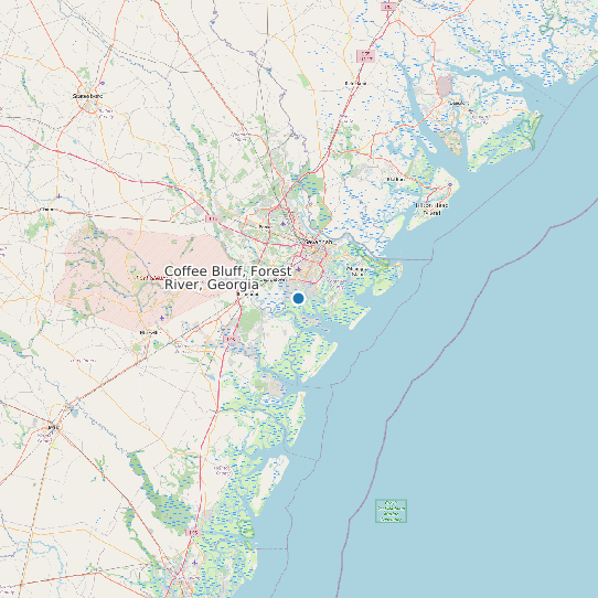 Map of Coffee Bluff, Forest River, Georgia Tide Prediction Station