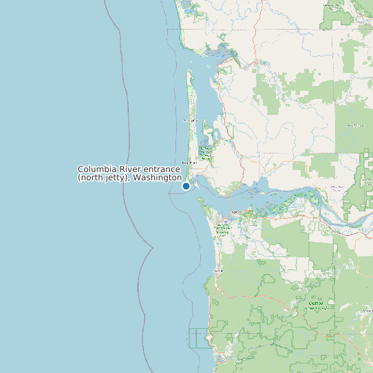 Columbia River entrance (north jetty), Washington map