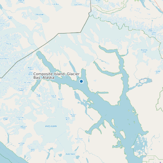 Composite Island, Glacier Bay, Alaska map