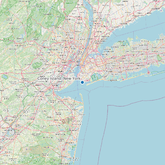 Coney Island, New York map