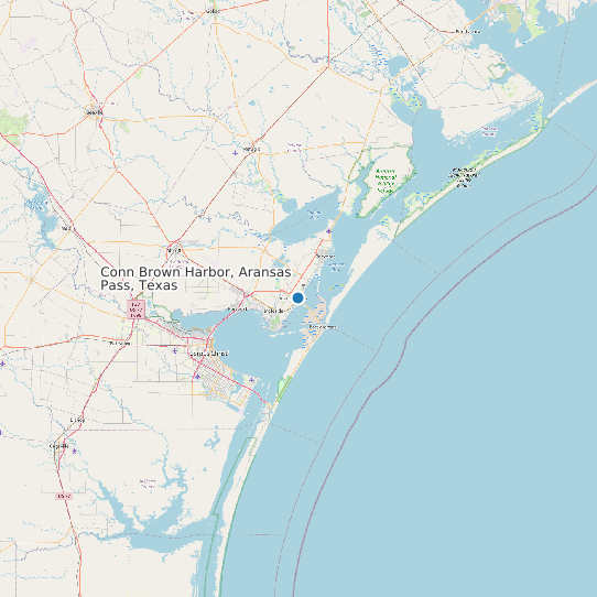 Map of Conn Brown Harbor, Aransas Pass, Texas Tide Prediction Station