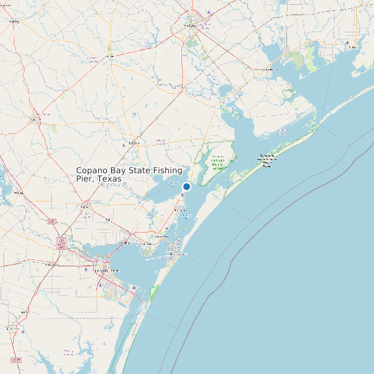 Copano Bay State Fishing Pier, Texas map