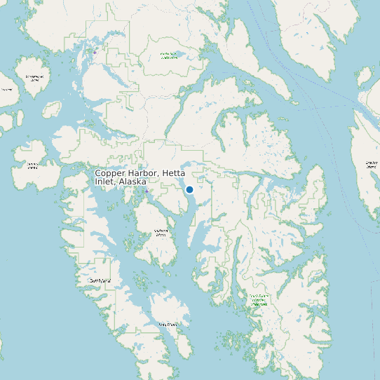 Copper Harbor, Hetta Inlet, Alaska map