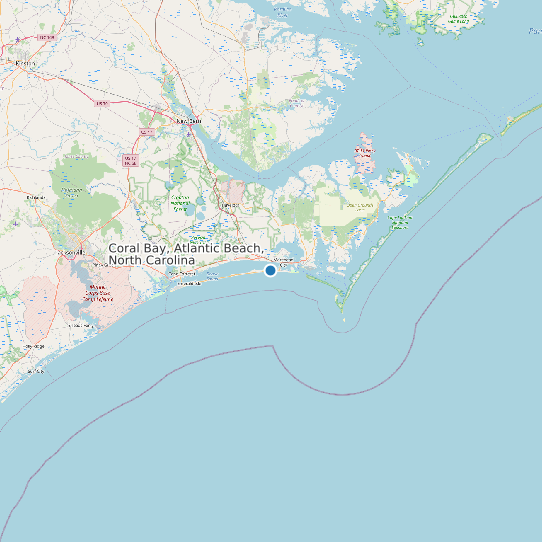 Coral Bay, Atlantic Beach, North Carolina map