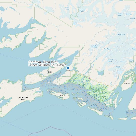 Cordova, Orca Inlet, Prince William Sd, Alaska map