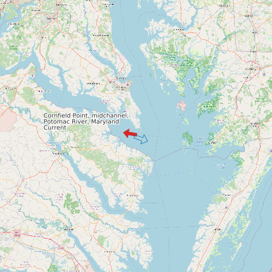 Cornfield Point, midchannel, Potomac River, Maryland Current map