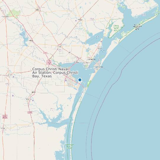 Map of Corpus Christi Naval Air Station, Corpus Christi Bay, Texas Tide Prediction Station