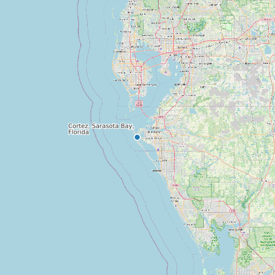 Map of Cortez, Sarasota Bay, Florida Tide Prediction Station