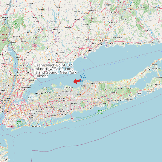 Crane Neck Point, 0.5 mi northwest of, Long Island Sound, New York Current map