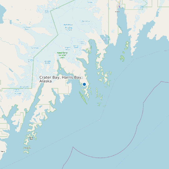 Crater Bay, Harris Bay, Alaska map