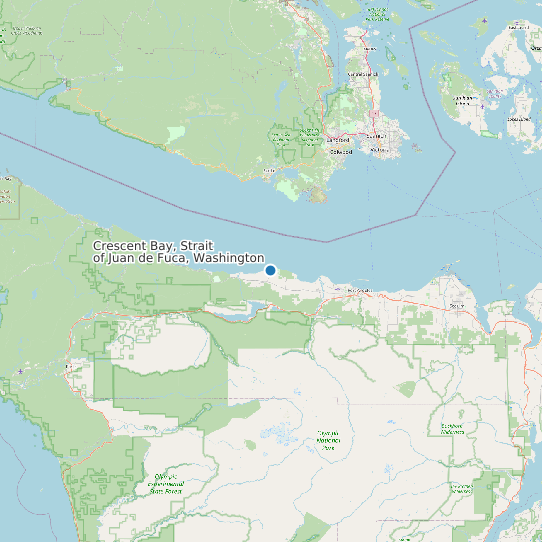 Crescent Bay, Strait of Juan de Fuca, Washington map