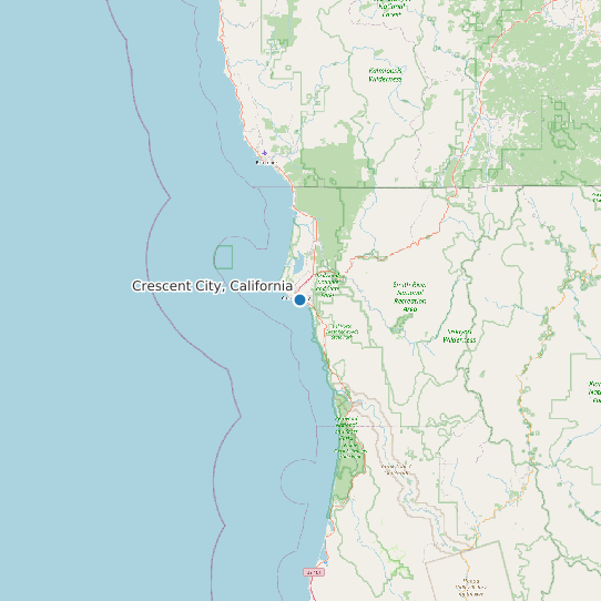 Crescent City, California map