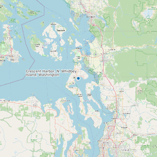 Map of Crescent Harbor, N. Whidbey Island, Washington Tide Prediction Station