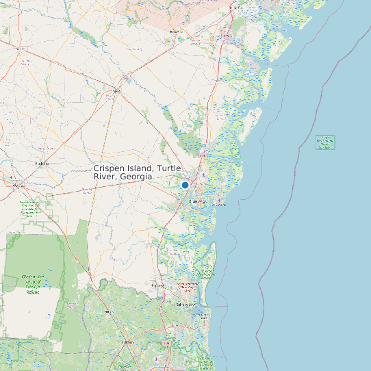 Crispen Island, Turtle River, Georgia map