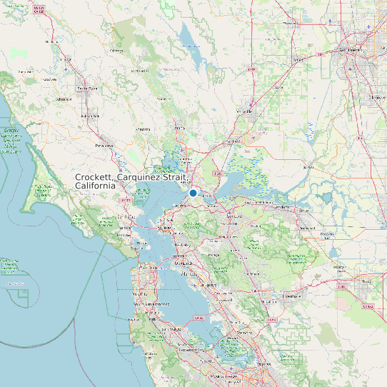 Crockett, Carquinez Strait, California map