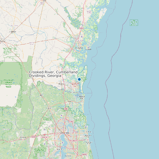 Map of Crooked River, Cumberland Dividings, Georgia Tide Prediction Station