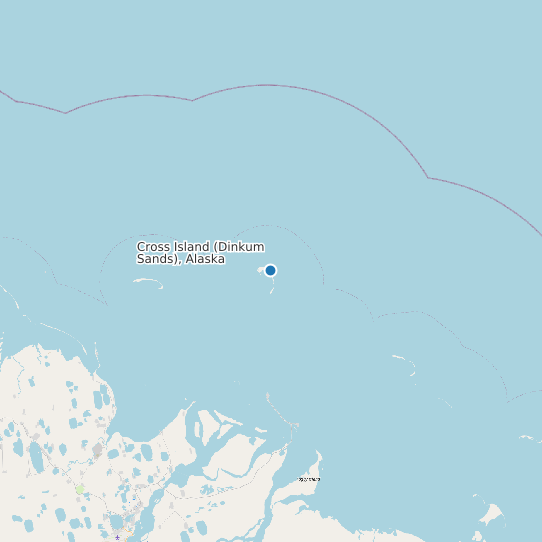 Cross Island (Dinkum Sands), Alaska map