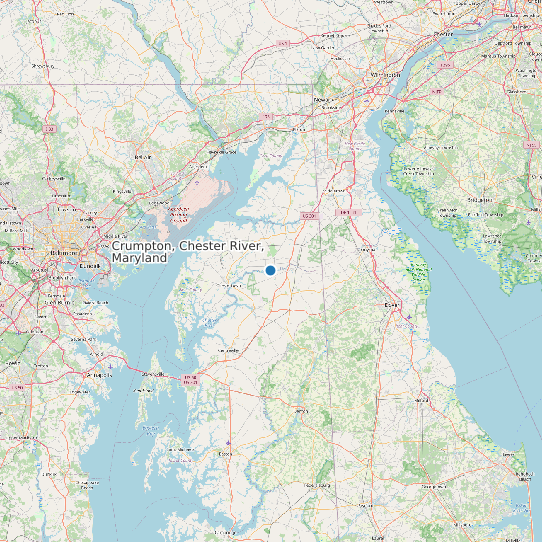 Crumpton, Chester River, Maryland map