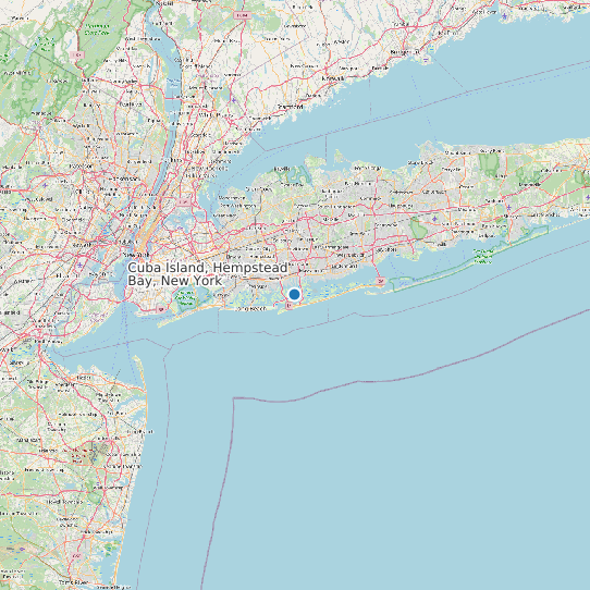 Cuba Island, Hempstead Bay, New York map