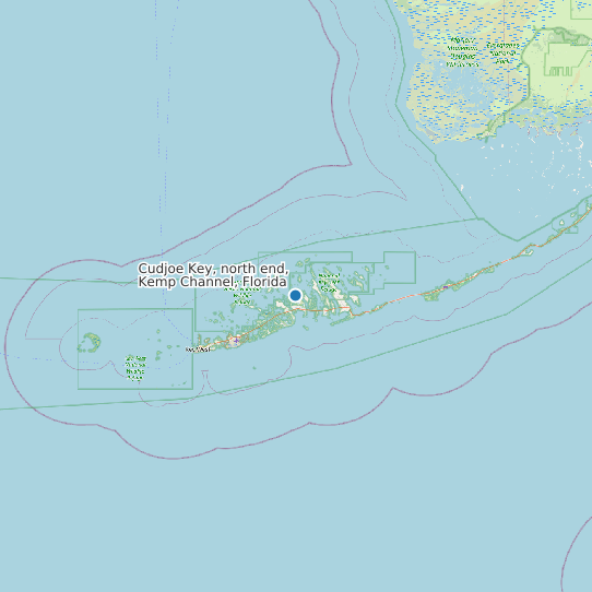 Cudjoe Key, north end, Kemp Channel, Florida map